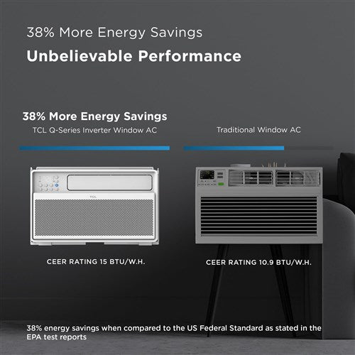 TCL - 10000 BTU Inverter Smart Window AC, 115V, R32 TCL - 10000 BTU Inverter Smart Window AC, 115V, R32