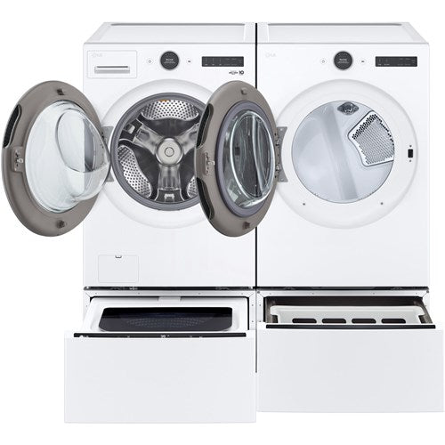 LG - 4.5 CF Front Load Washer (WM5500HWA) & 7.4 CF Electric Dryer (DLEX5500W) - WM5500HWA-E-KIT LG - 4.5 CF Front Load Washer (WM5500HWA) & 7.4 CF Electric Dryer (DLEX5500W) - WM5500HWA-E-KIT