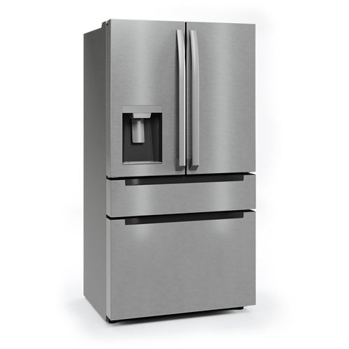 Midea - 22 CF Stainless Steel Counter-Depth 4-Door French Door Dispenser Wi-Fi - MRQ22D7AST Midea - 22 CF Stainless Steel Counter-Depth 4-Door French Door Dispenser Wi-Fi - MRQ22D7AST