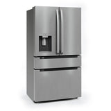 Midea - 22 CF Stainless Steel Counter-Depth 4-Door French Door Dispenser Wi-Fi - MRQ22D7AST Midea - 22 CF Stainless Steel Counter-Depth 4-Door French Door Dispenser Wi-Fi - MRQ22D7AST