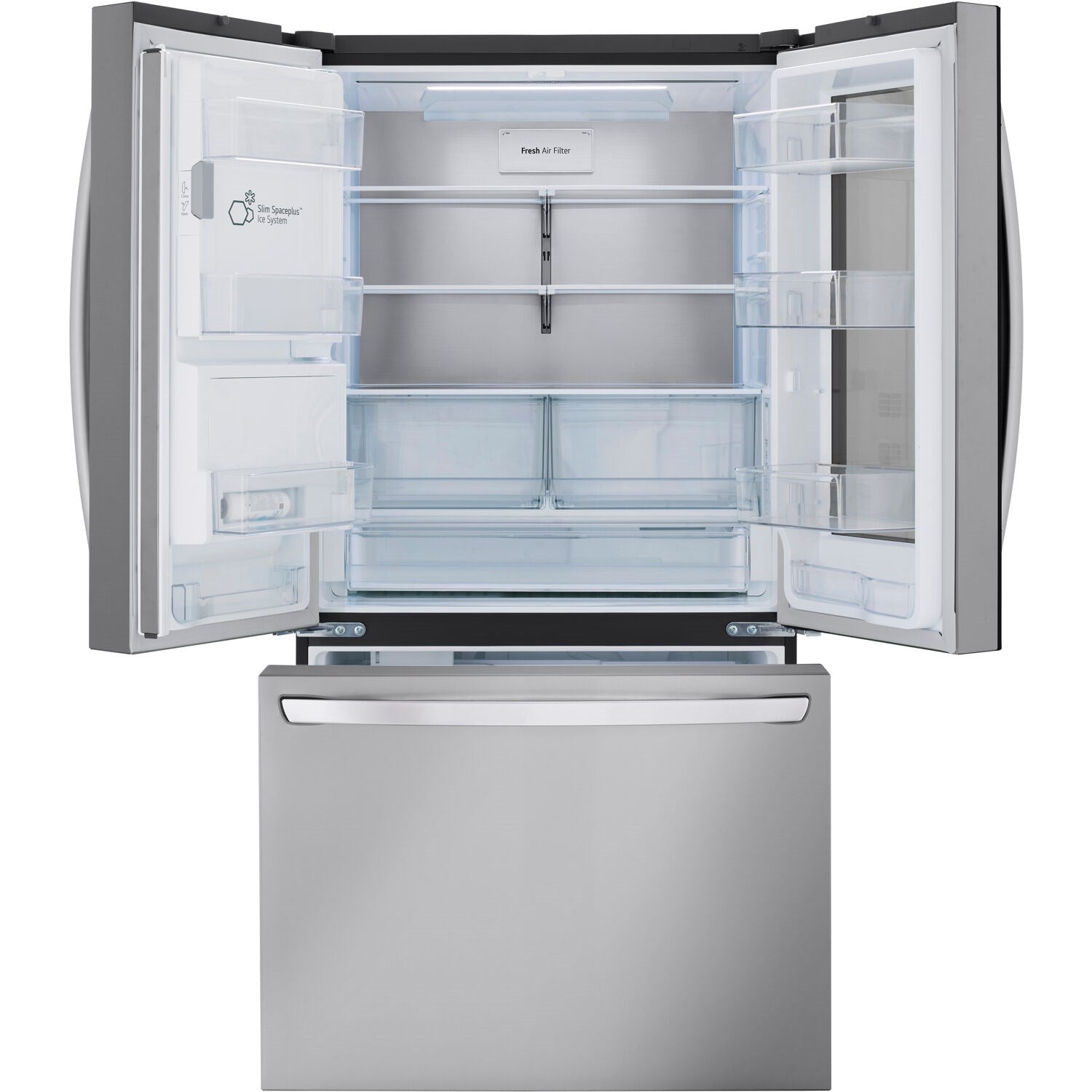 LG - 26 CF 3 Door French Door, InstaView Edge to Edge Only, Ice & Water Dispenser Refrigerators - LRFOC2606S LG - 26 CF 3 Door French Door, InstaView Edge to Edge Only, Ice & Water Dispenser Refrigerators - LRFOC2606S