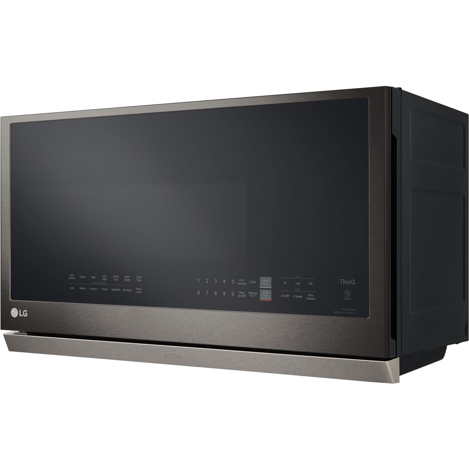 LG - 2.1 cu. ft. Over-the-Range-Microwave in PrintProof® Black Stainless Steel - MVEL2137D LG - 2.1 cu. ft. Over-the-Range-Microwave in PrintProof® Black Stainless Steel - MVEL2137D