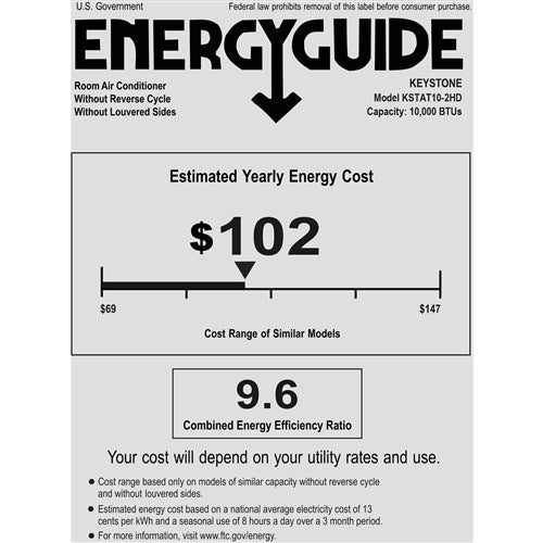 Keystone - 10, 000 BTU Through the Wall Heat/Cool, R32 | KSTAT10-2HD Keystone - 10, 000 BTU Through the Wall Heat/Cool, R32 | KSTAT10-2HD