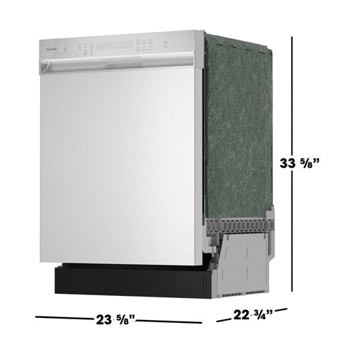 Sharp - 24" Dishwasher, 49 dBA, 3rd Rack - SDW6506JS Sharp - 24" Dishwasher, 49 dBA, 3rd Rack - SDW6506JS
