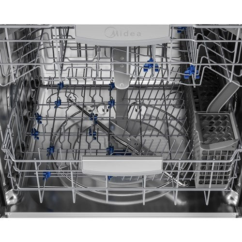 Midea - 24" Top Ctrl Dishwasher, 45 dBA, 3rd Rack, Wi-Fi - Stainless - MDT24P4AST Midea - 24" Top Ctrl Dishwasher, 45 dBA, 3rd Rack, Wi-Fi - Stainless - MDT24P4AST