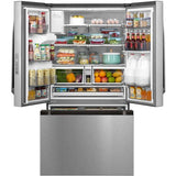 Midea - 29 CF 3-Door French Door, Dual Ice Maker, Water and Ice Dispenser, ESTAR - MRF29D6AST Midea - 29 CF 3-Door French Door, Dual Ice Maker, Water and Ice Dispenser, ESTAR - MRF29D6AST