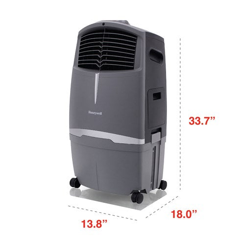 Honeywell 525 CFM Indoor/Outdoor Evaporative Air Cooler (Swamp Cooler) with Remote Control in Gray