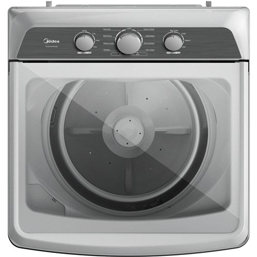 Midea - 4.1 CF Top Load Washer, Agitator, Stainless Tub - MLTW41A1BWW Midea - 4.1 CF Top Load Washer, Agitator, Stainless Tub - MLTW41A1BWW