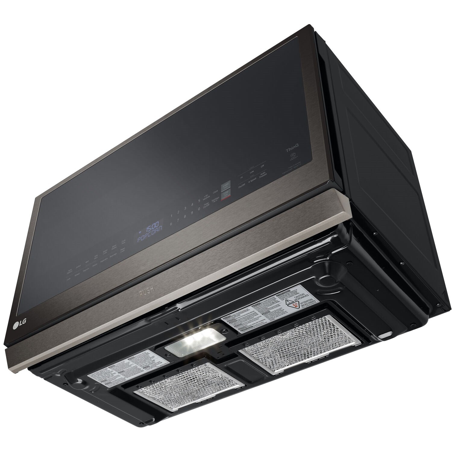 LG - 2.1 cu. ft. Over-the-Range-Microwave in PrintProof® Black Stainless Steel - MVEL2137D LG - 2.1 cu. ft. Over-the-Range-Microwave in PrintProof® Black Stainless Steel - MVEL2137D