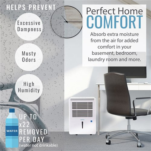 Keystone - 22 Pint Dehumidifier with Electronic Controls - KSTAD224D Keystone - 22 Pint Dehumidifier with Electronic Controls - KSTAD224D