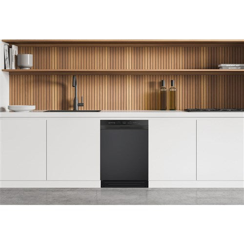 Midea - 24" Front Control Dishwasher, 52 dBA, Hybrid Tub - MDF24P1BBB Midea - 24" Front Control Dishwasher, 52 dBA, Hybrid Tub - MDF24P1BBB