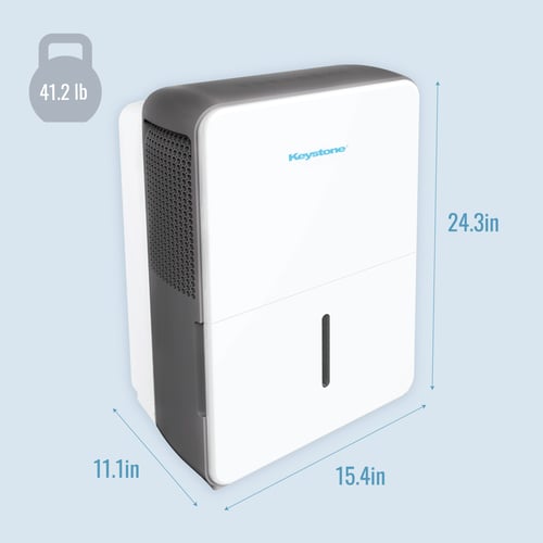 KEYSTONE - 50 Pint Dehumidifier with Built-in Pump, Energy Star, R32 - White - KSTAD506PF KEYSTONE - 50 Pint Dehumidifier with Built-in Pump, Energy Star, R32 - White - KSTAD506PF