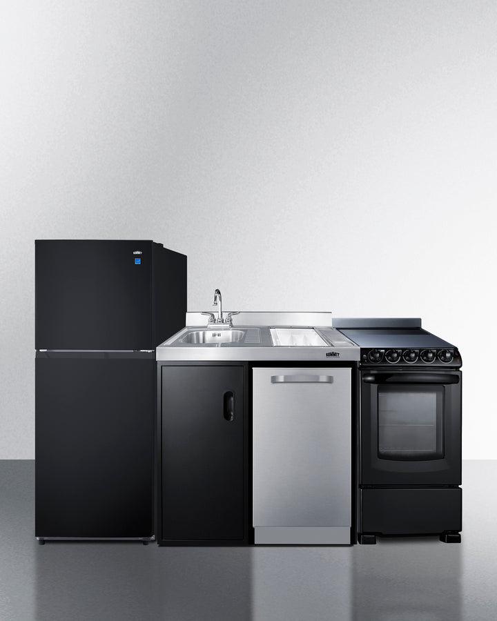 Summit - 80" Wide All-In-One Kitchenette with Range and Dishwasher Summit - 80" Wide All-In-One Kitchenette with Range and Dishwasher