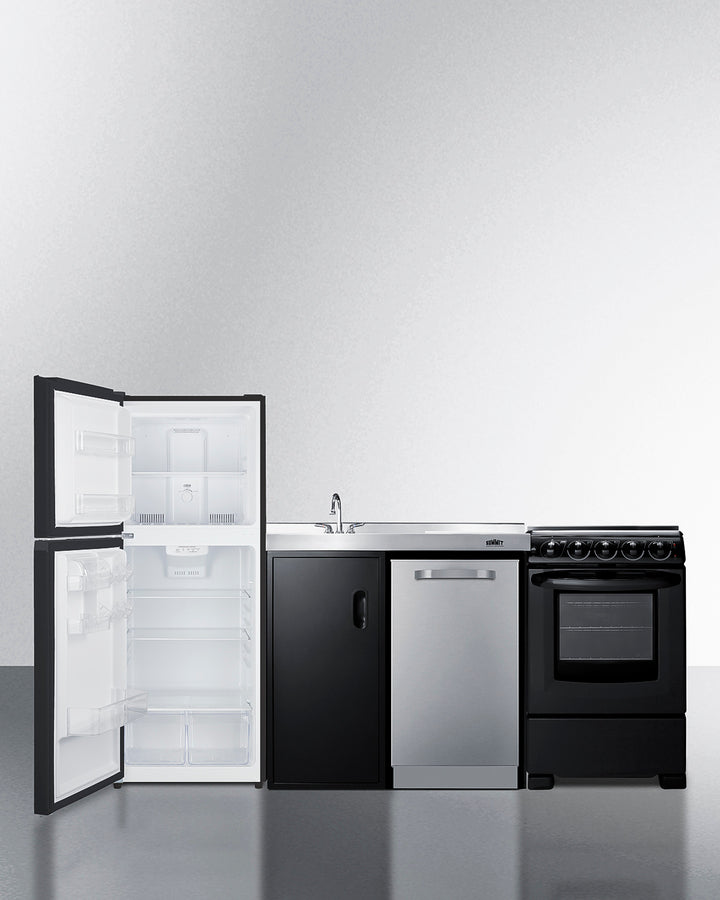 Summit - 80" Wide All-In-One Kitchenette with Range and Dishwasher Summit - 80" Wide All-In-One Kitchenette with Range and Dishwasher