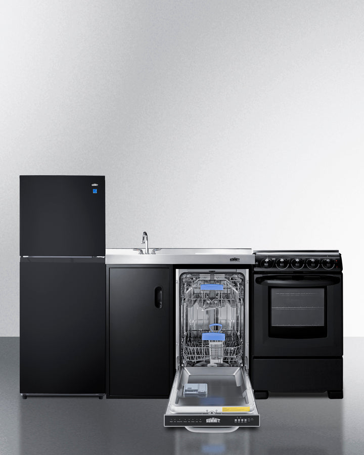 Summit - 80" Wide All-In-One Kitchenette with Range and Dishwasher Summit - 80" Wide All-In-One Kitchenette with Range and Dishwasher