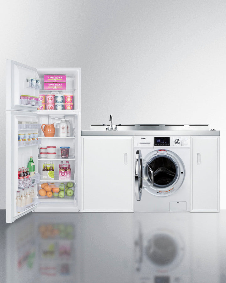Summit - 83" Wide All-In-One Kitchenette with Washer/Dryer Combo Summit - 83" Wide All-In-One Kitchenette with Washer/Dryer Combo