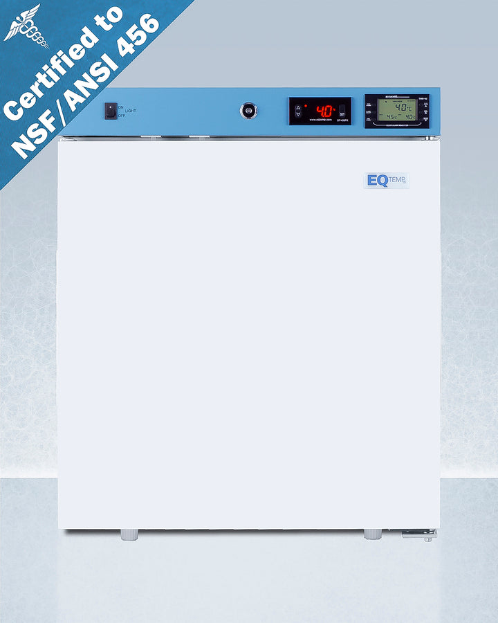 EQTemp - 19" Wide Compact Medical Refrigerator, Certified to NSF/ANSI 456 Vaccine Storage Standard EQTemp - 19" Wide Compact Medical Refrigerator, Certified to NSF/ANSI 456 Vaccine Storage Standard