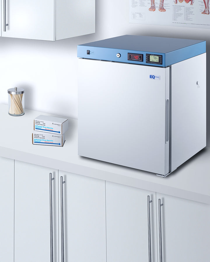 EQTemp - 19" Wide Compact Medical Refrigerator, Certified to NSF/ANSI 456 Vaccine Storage Standard EQTemp - 19" Wide Compact Medical Refrigerator, Certified to NSF/ANSI 456 Vaccine Storage Standard