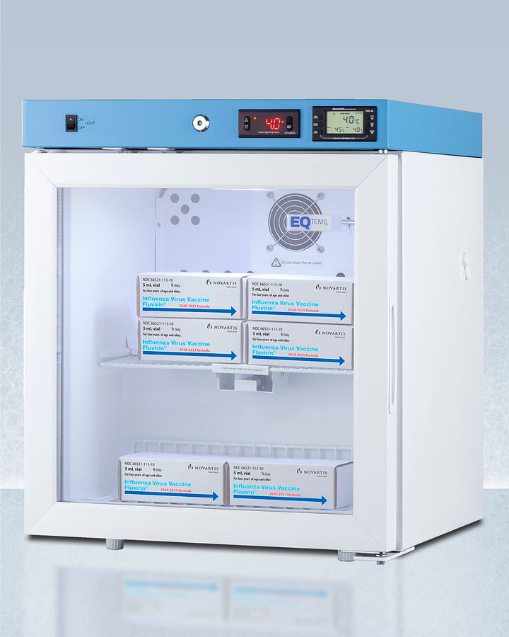 EQTemp - 19" Wide Compact Medical Refrigerator, Certified to NSF/ANSI 456 Vaccine Storage Standard EQTemp - 19" Wide Compact Medical Refrigerator, Certified to NSF/ANSI 456 Vaccine Storage Standard
