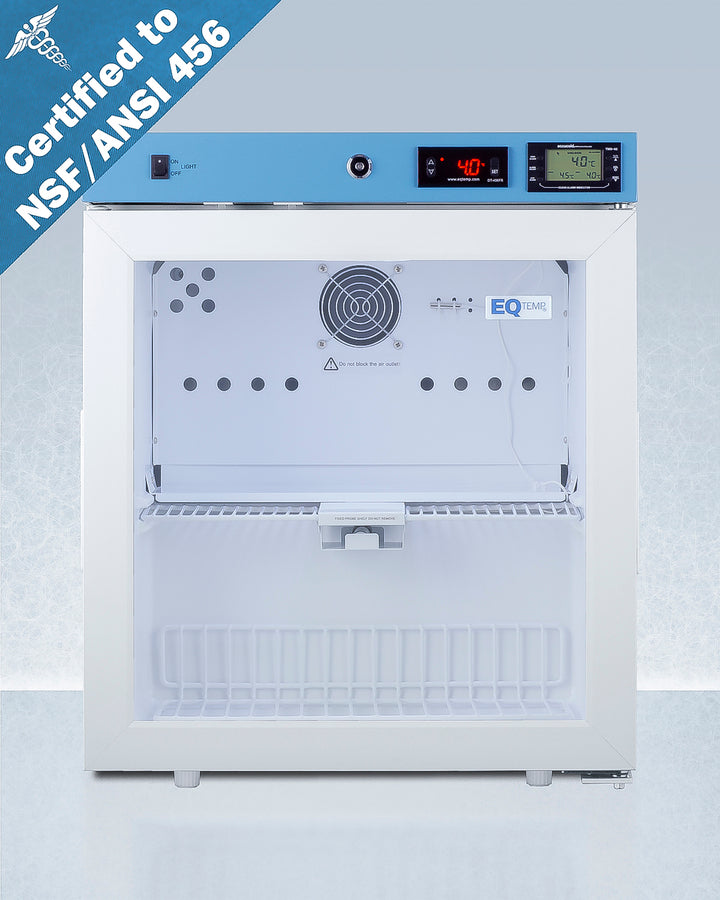 EQTemp - 19" Wide Compact Medical Refrigerator, Certified to NSF/ANSI 456 Vaccine Storage Standard EQTemp - 19" Wide Compact Medical Refrigerator, Certified to NSF/ANSI 456 Vaccine Storage Standard