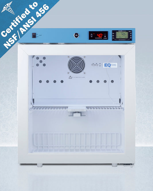EQTemp - 19" Wide Compact Medical Refrigerator, Certified to NSF/ANSI 456 Vaccine Storage Standard