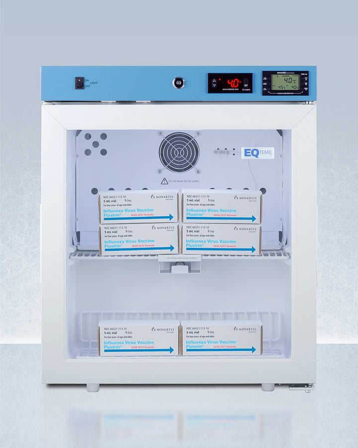 EQTemp - 19" Wide Compact Medical Refrigerator, Certified to NSF/ANSI 456 Vaccine Storage Standard EQTemp - 19" Wide Compact Medical Refrigerator, Certified to NSF/ANSI 456 Vaccine Storage Standard