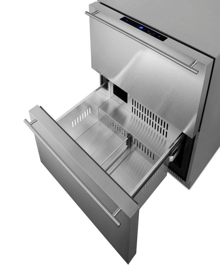 Summit - 24" wide indoor/outdoor 2-drawer all-refrigerator - ADRD241CSS Summit - 24" wide indoor/outdoor 2-drawer all-refrigerator - ADRD241CSS