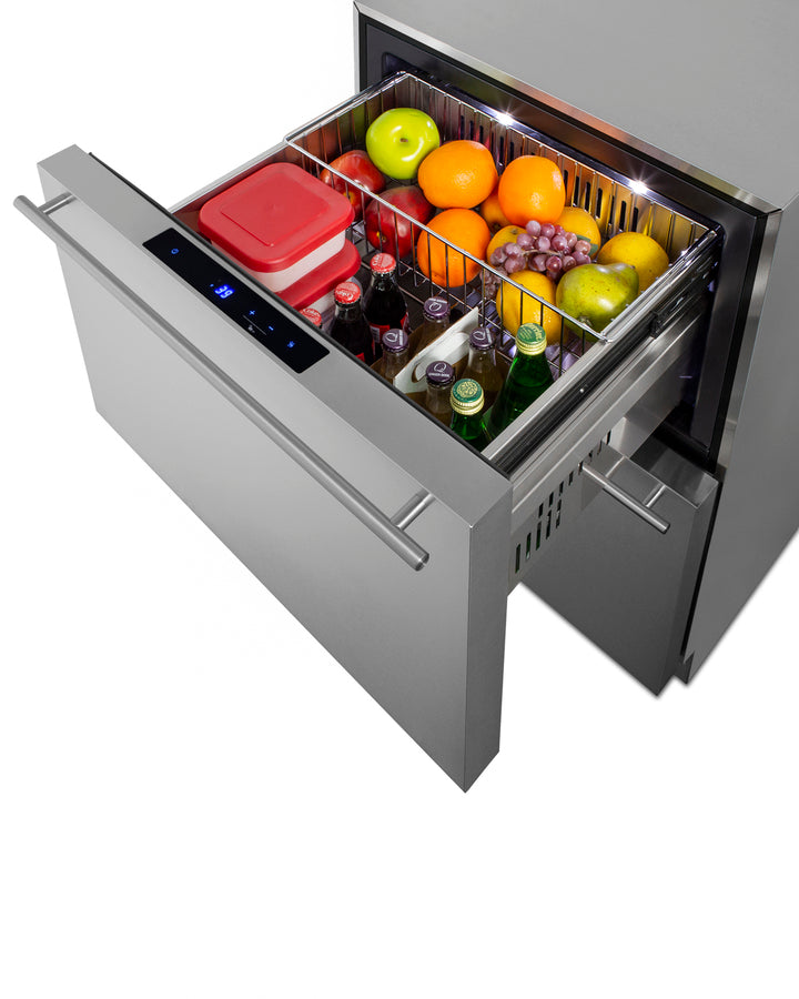 Summit - 24" wide indoor/outdoor 2-drawer all-refrigerator - ADRD241CSS Summit - 24" wide indoor/outdoor 2-drawer all-refrigerator - ADRD241CSS