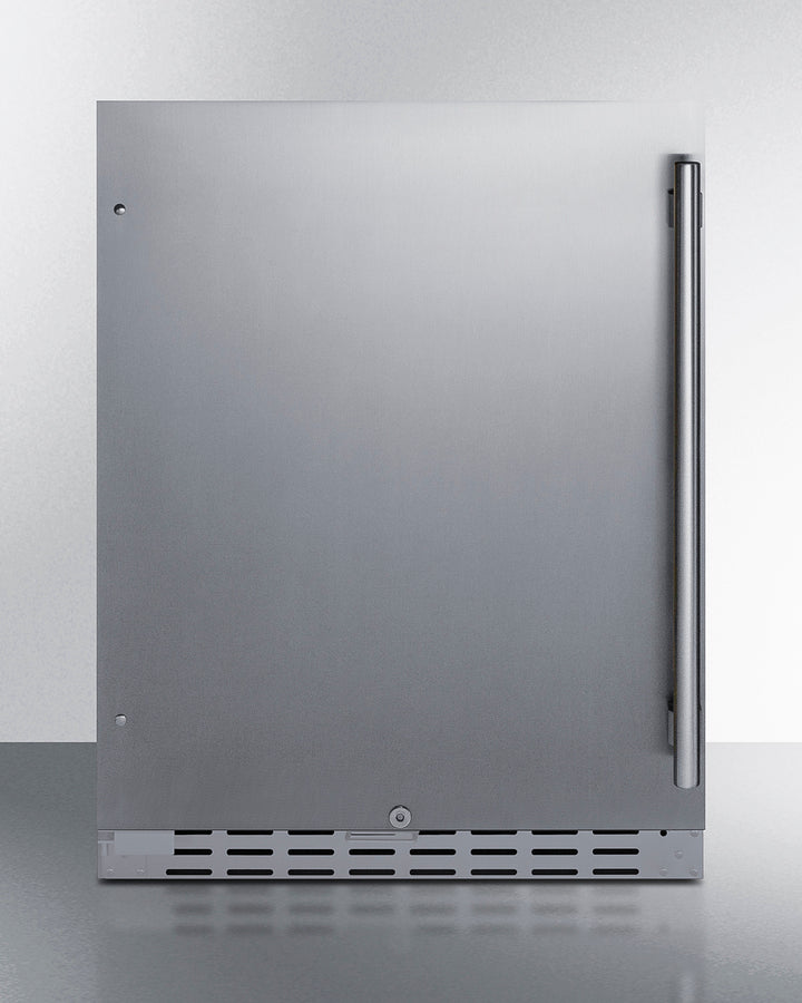 Summit - Built-in undercounter ADA compliant outdoor all-refrigerator in stainless steel - AL55OSCSS Summit - Built-in undercounter ADA compliant outdoor all-refrigerator in stainless steel - AL55OSCSS