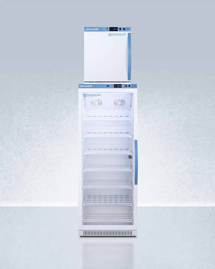 Summit - Performance Series Pharma-Vac stacked vaccine refrigerator/freezer combination - ARG12PV-AFZ1PVSTACK Summit - Performance Series Pharma-Vac stacked vaccine refrigerator/freezer combination - ARG12PV-AFZ1PVSTACK