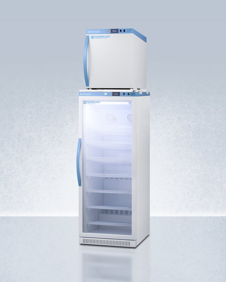Summit - Performance Series Pharma-Vac stacked vaccine refrigerator/freezer combination - ARG12PV-AFZ1PVSTACK Summit - Performance Series Pharma-Vac stacked vaccine refrigerator/freezer combination - ARG12PV-AFZ1PVSTACK