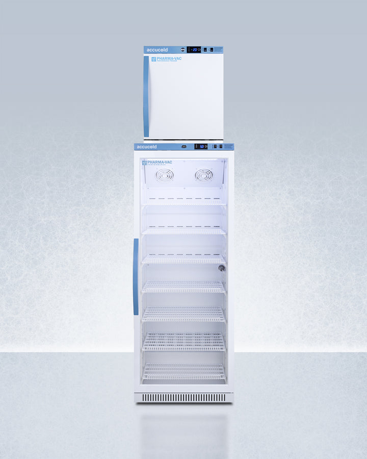 Summit - Performance Series Pharma-Vac stacked vaccine refrigerator/freezer combination - ARG12PV-AFZ1PVSTACK Summit - Performance Series Pharma-Vac stacked vaccine refrigerator/freezer combination - ARG12PV-AFZ1PVSTACK