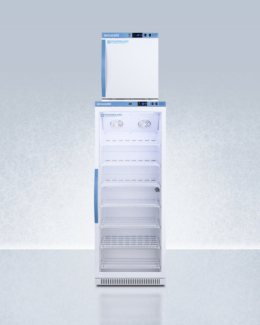 Summit - Performance Series Pharma-Vac stacked vaccine refrigerator/freezer combination - ARG12PV-AFZ1PVSTACK