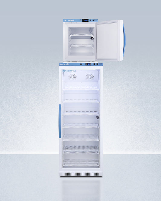 Summit - Performance Series Pharma-Vac stacked vaccine refrigerator/freezer combination - ARG12PV-AFZ1PVSTACK