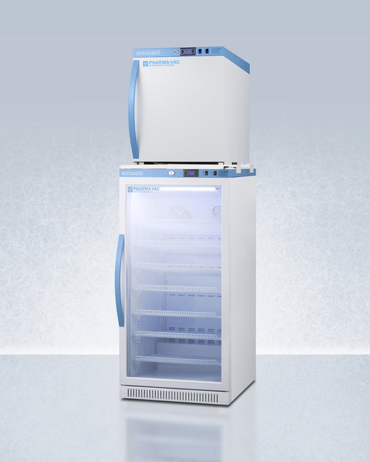Summit - 24" Wide Performance Series All-Refrigerator/All-Freezer Combination - ARG8PV-AFZ1PVSTACK