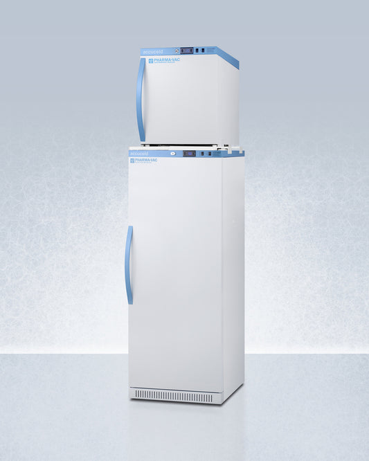 Summit - 24" Wide Performance Series All-Refrigerator/All-Freezer Combination - ARS12PV-AFZ1PVSTACK