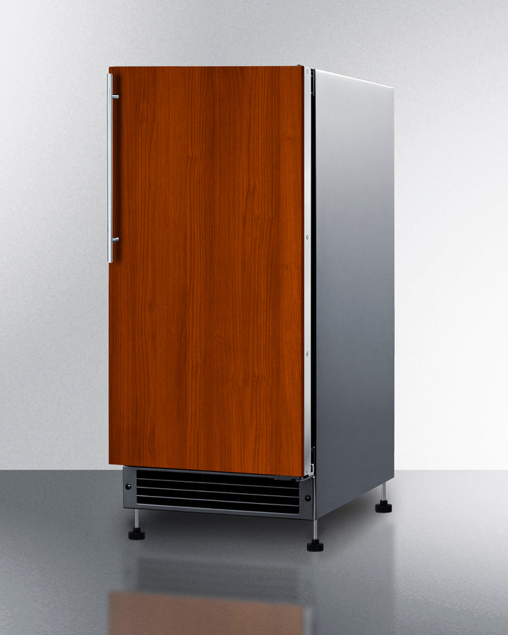 Summit - 15" Wide 25 lb. Drain-Free Icemaker (Panel Not Included) Summit - 15" Wide 25 lb. Drain-Free Icemaker (Panel Not Included)