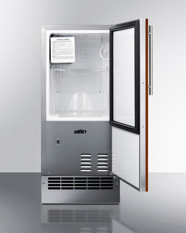 Summit - 15" Wide 25 lb. Drain-Free Icemaker (Panel Not Included) Summit - 15" Wide 25 lb. Drain-Free Icemaker (Panel Not Included)