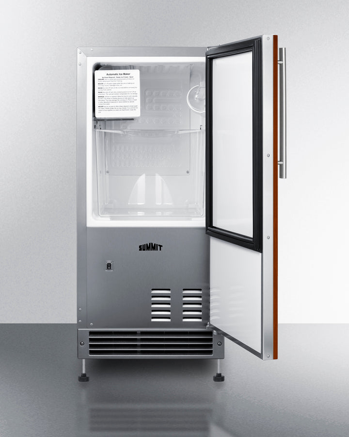 Summit - 15" Wide 25 lb. Drain-Free Icemaker (Panel Not Included) Summit - 15" Wide 25 lb. Drain-Free Icemaker (Panel Not Included)