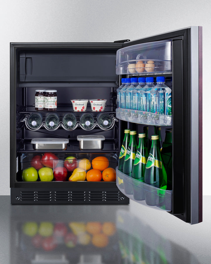 Summit - 24" wide ADA height European refrigerator-freezer - CT66BK2SSIFADA Summit - 24" wide ADA height European refrigerator-freezer - CT66BK2SSIFADA