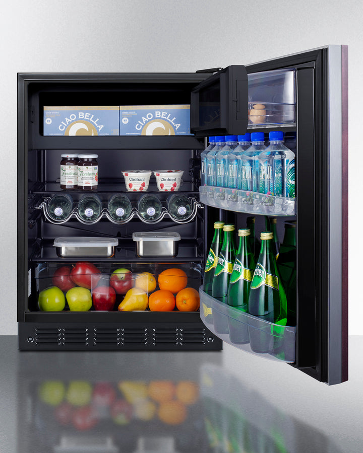 Summit - 24" wide ADA height European refrigerator-freezer - CT66BK2SSIFADA Summit - 24" wide ADA height European refrigerator-freezer - CT66BK2SSIFADA