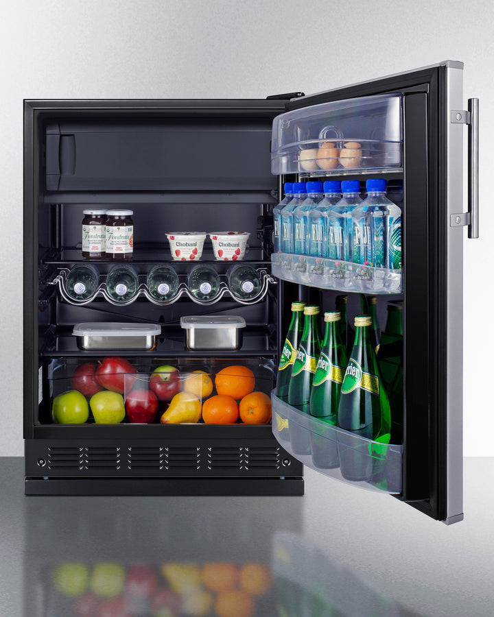 Summit - 24" wide undercounter European refrigerator-freezer - CT66BK2SSRS Summit - 24" wide undercounter European refrigerator-freezer - CT66BK2SSRS