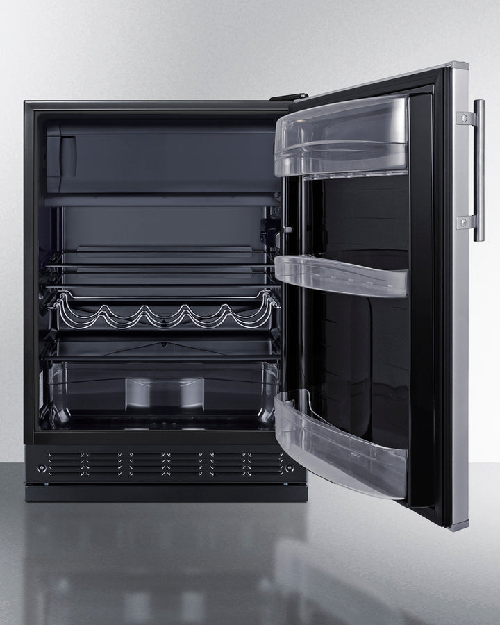 Summit - 24" wide undercounter European refrigerator-freezer - CT66BK2SSRS Summit - 24" wide undercounter European refrigerator-freezer - CT66BK2SSRS
