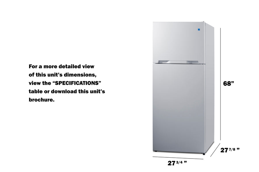 Summit - 28" top mount refrigerator-freezer - CTR151W Summit - 28" top mount refrigerator-freezer - CTR151W