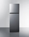 Summit - 24" wide top freezer refrigerator in stainless steel look - FF1142PL