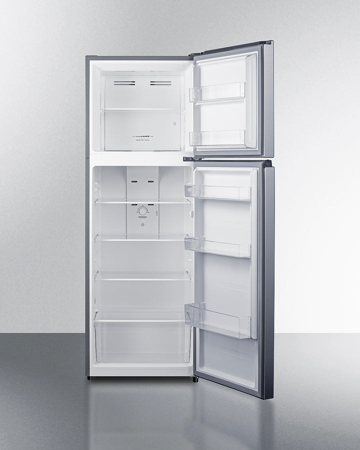 Summit - 24" wide top freezer refrigerator in stainless steel look - FF1142PL Summit - 24" wide top freezer refrigerator in stainless steel look - FF1142PL