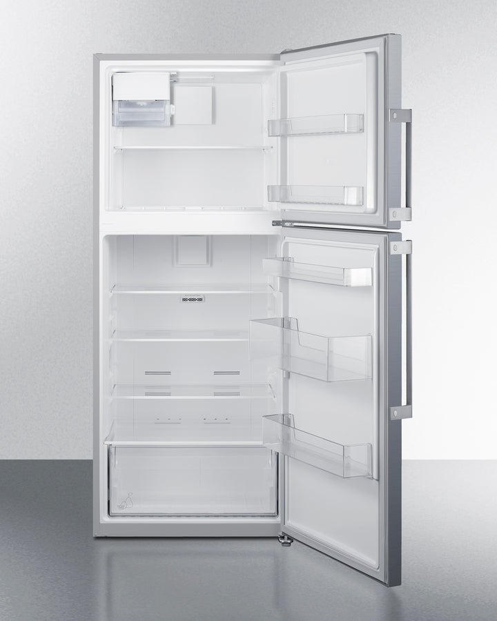 Summit - ENERGY STAR certified counter depth refrigerator-freezer with stainless steel doors, platinum cabinet, and icemaker - FF1514SSIM Summit - ENERGY STAR certified counter depth refrigerator-freezer with stainless steel doors, platinum cabinet, and icemaker - FF1514SSIM