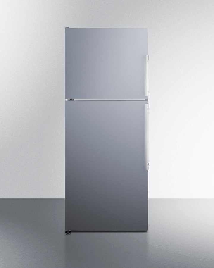 Summit - ENERGY STAR certified counter depth refrigerator-freezer with stainless steel doors, platinum cabinet, and icemaker - FF1514SSIM Summit - ENERGY STAR certified counter depth refrigerator-freezer with stainless steel doors, platinum cabinet, and icemaker - FF1514SSIM