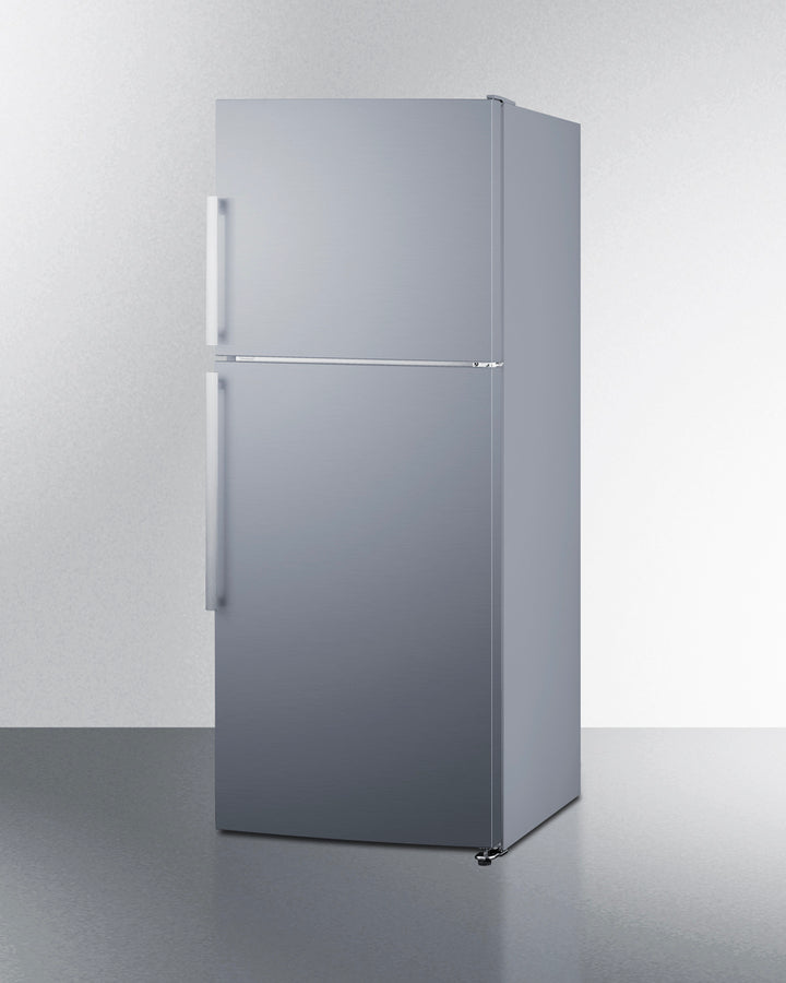 Summit - ENERGY STAR certified counter depth refrigerator-freezer with stainless steel doors, platinum cabinet, and icemaker - FF1514SSIM Summit - ENERGY STAR certified counter depth refrigerator-freezer with stainless steel doors, platinum cabinet, and icemaker - FF1514SSIM