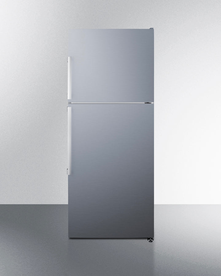Summit - ENERGY STAR certified counter depth refrigerator-freezer with stainless steel doors, platinum cabinet, and icemaker - FF1514SSIM Summit - ENERGY STAR certified counter depth refrigerator-freezer with stainless steel doors, platinum cabinet, and icemaker - FF1514SSIM